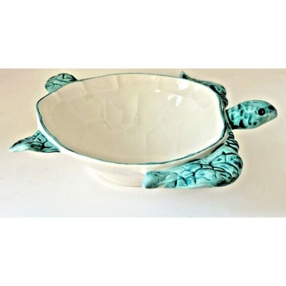 Made In Italy Melamine Turtle Serving Bowl Beachy Coastal Tropical Tiki Beach - Picture 2 of 6
